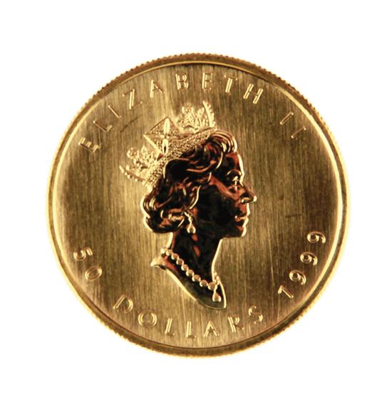 Canadian 1999 Gold Maple Leaf $50
