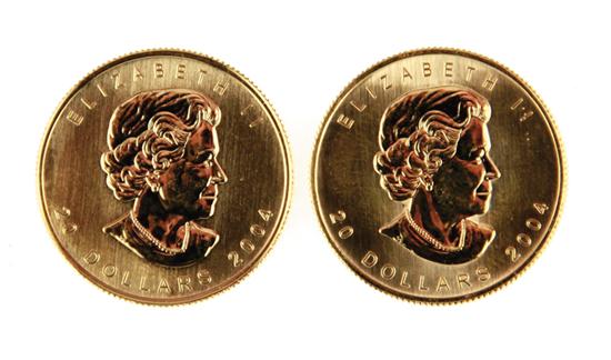 Canadian 2004 Gold Maple Leaf $20