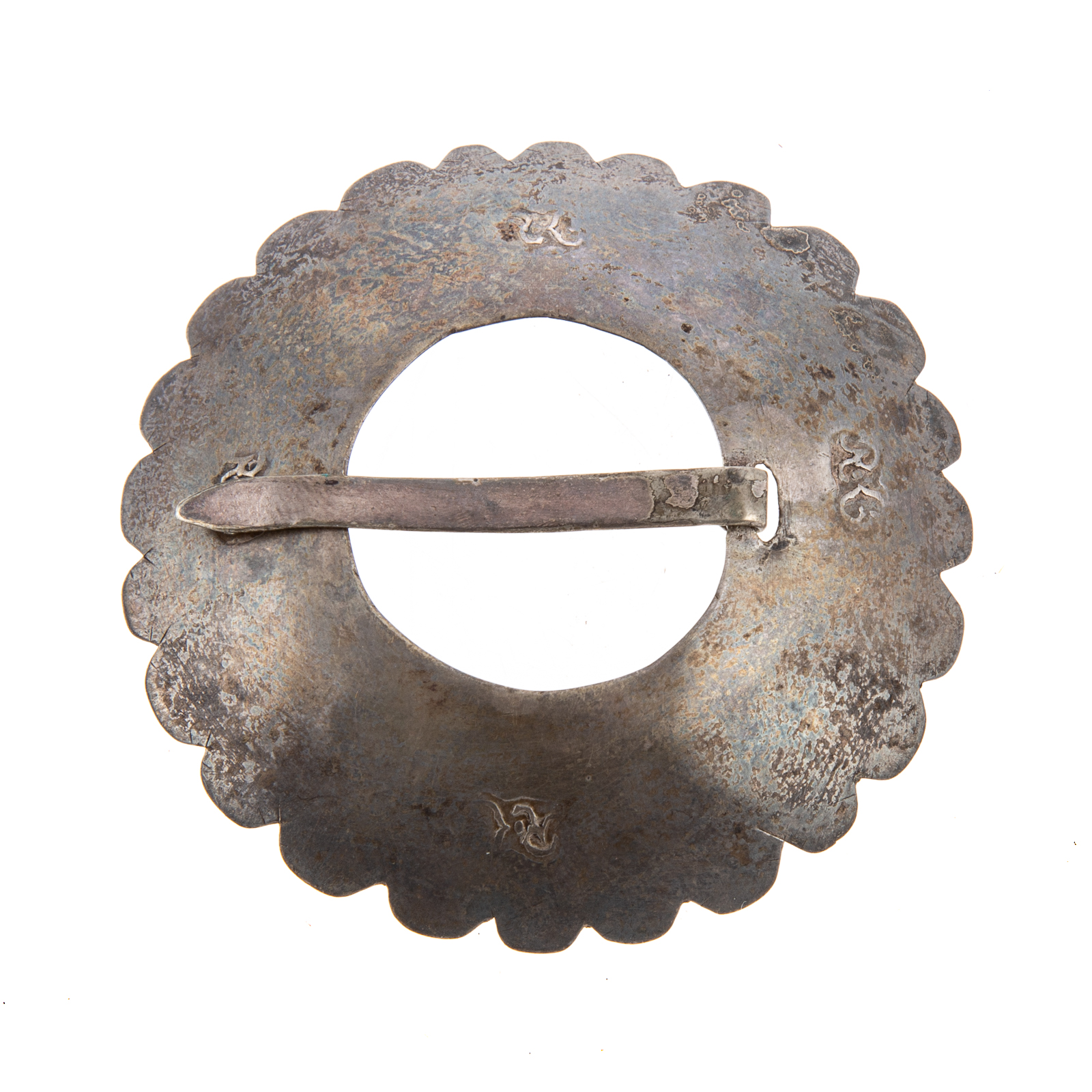 CANADIAN INDIAN TRADE SILVER FIBULA