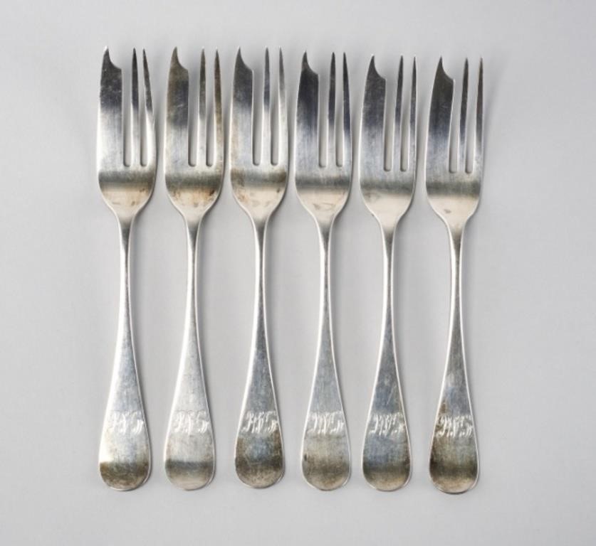 CANADIAN SILVER FORKSSix Canadian