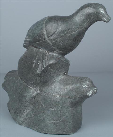 CANADIAN STONE SEAL SCULPTURE