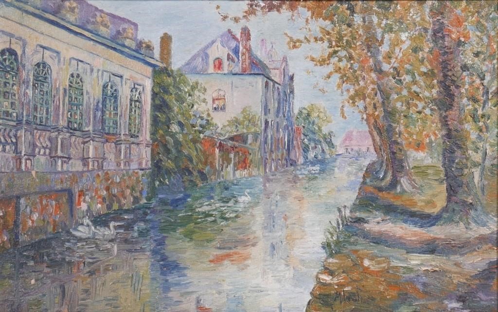 CANAL SCENE, O/B, ILLEGIBLY
