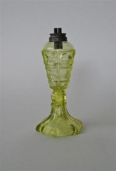 Canary yellow pressed glass fl