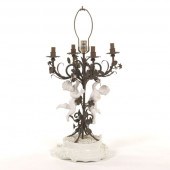 CANDELABRA TABLE LAMP WITH POR