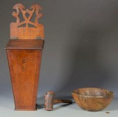 CANDLE BOX, BURL BOWL, & GAVEL