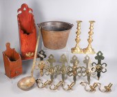 Candle boxes, candlesticks and