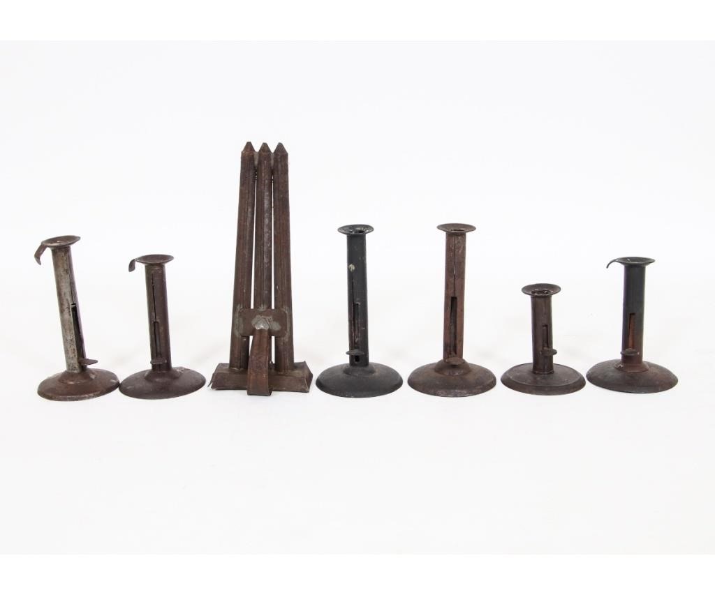 Candle mold and hog scrapers,