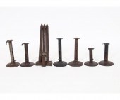Candle mold and hog scrapers,