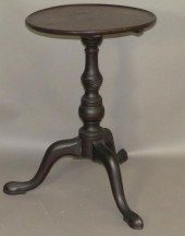 CANDLE STANDca. 1790; dish top