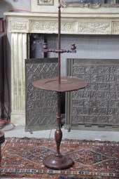 CANDLESTAND. Dark painted waln
