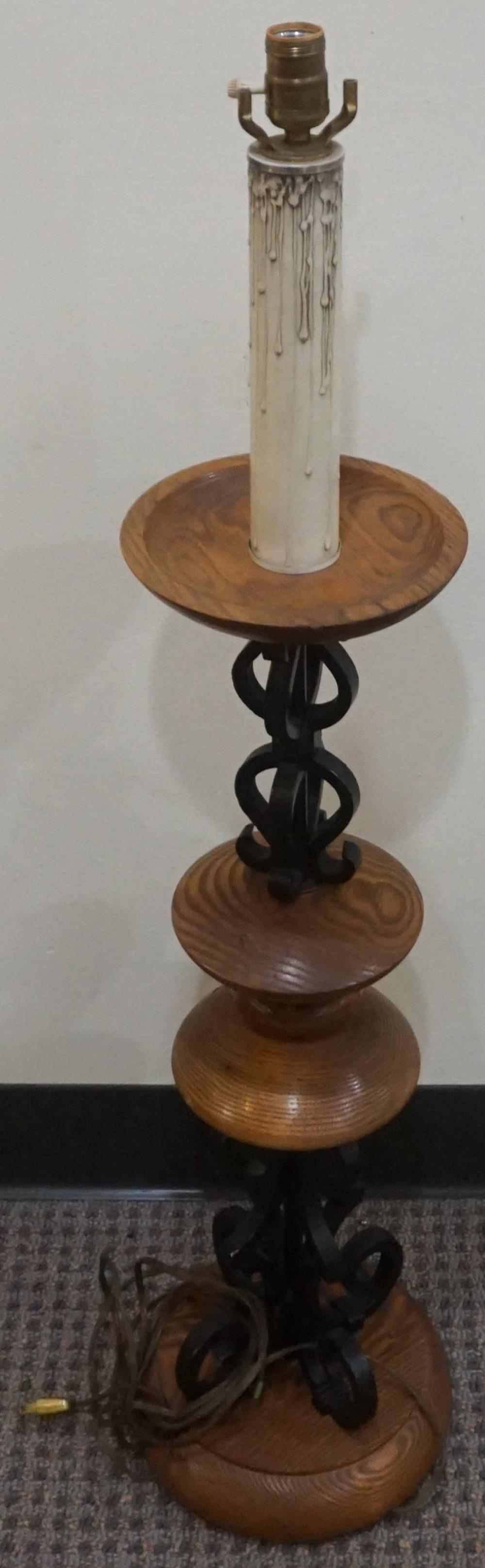 CANDLESTAND-FORM METAL AND WOOD