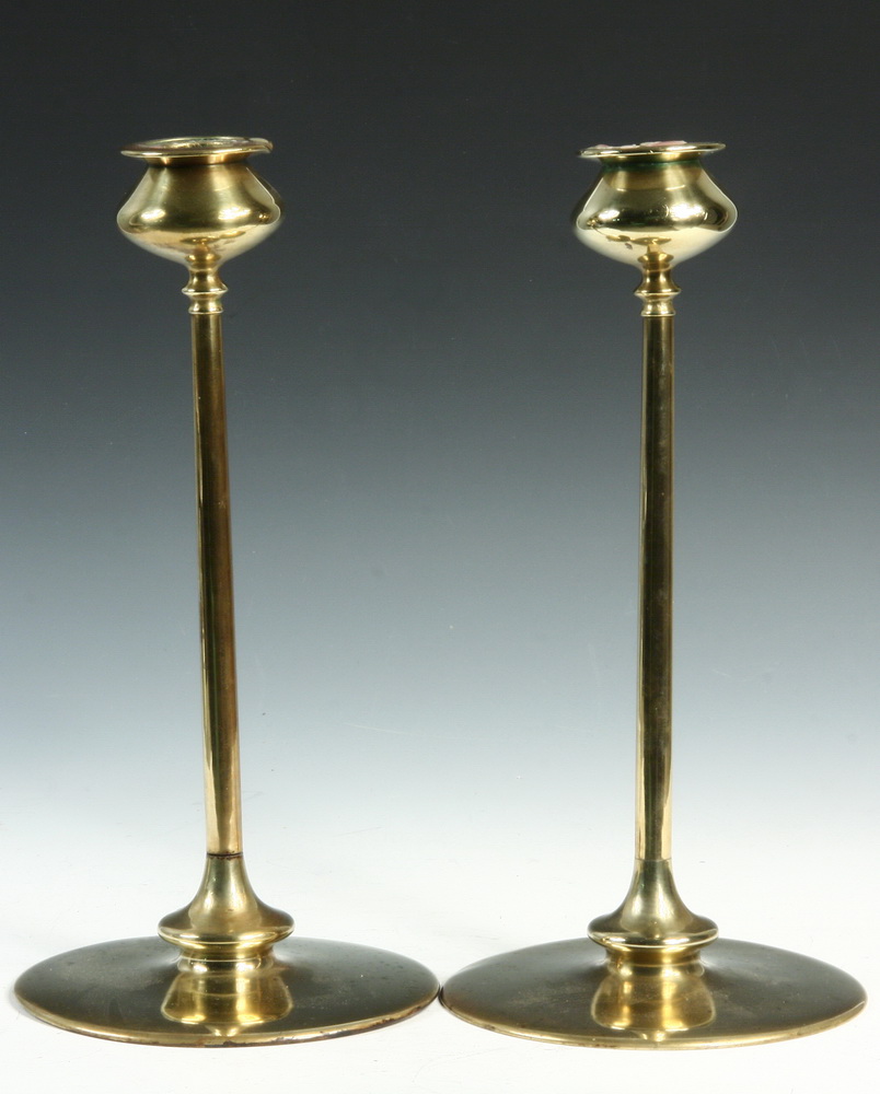 CANDLESTICKS - Pair of solid