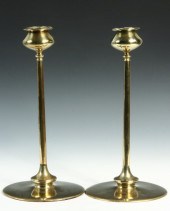 CANDLESTICKS - Pair of solid b