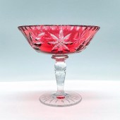 CANDY COMPOTE DISH IN CRANBERR