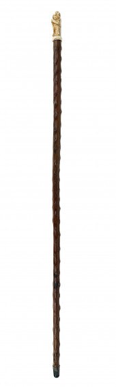 CANE WITH INTERESTING RAM HAND
