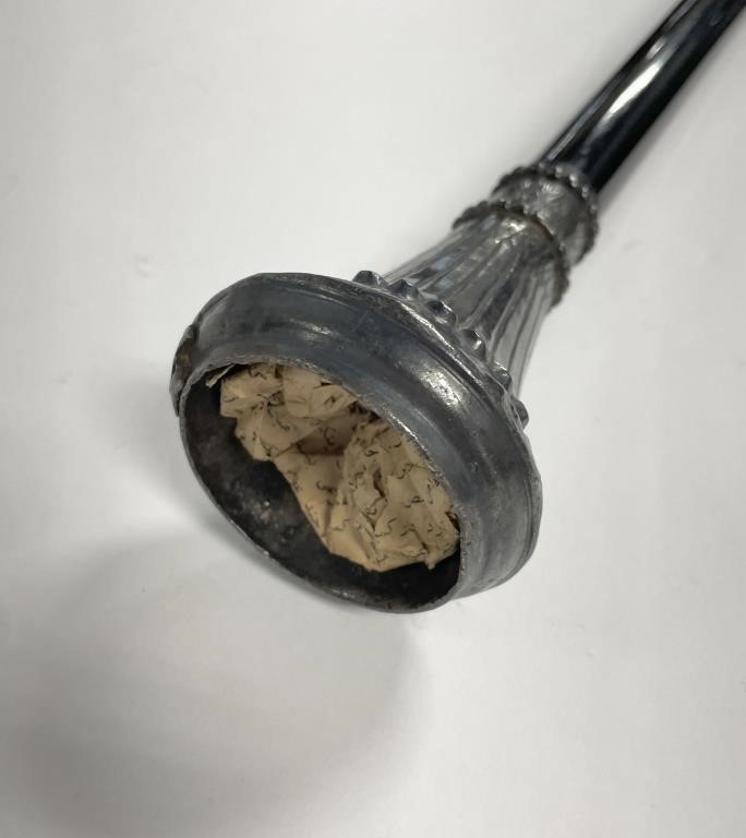 CANE WITH SILVER PLATE