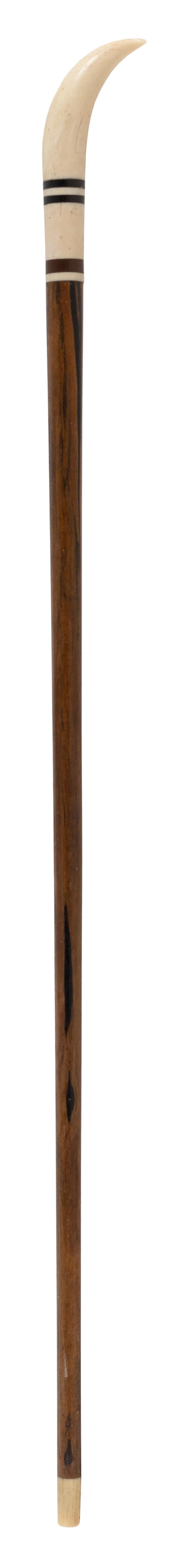 CANE WITH WHALE'S TOOTH HANDLE 19TH