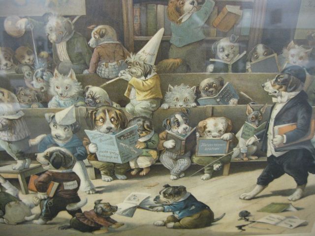 Canine Comical Print of Puppies