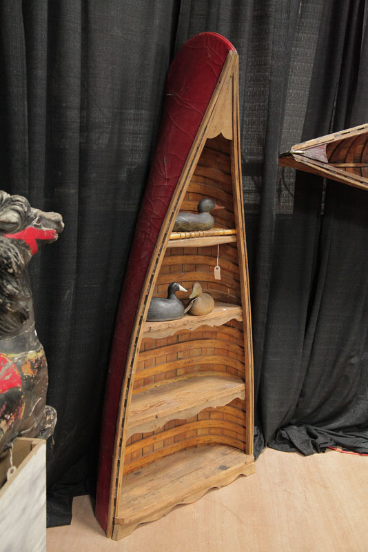 CANOE BOOKSHELF. Mixed woods 