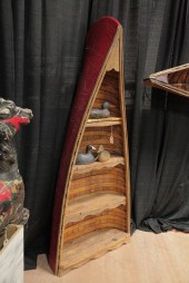 CANOE BOOKSHELF. Mixed woods