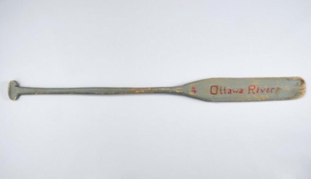 CANOE PADDLE MARKED OTTAWA RIVERA