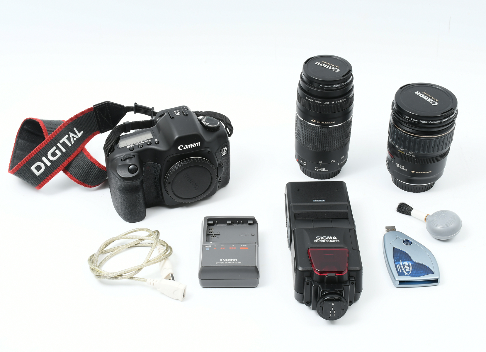 CANON EOS 5D DSLR WITH LENSES: