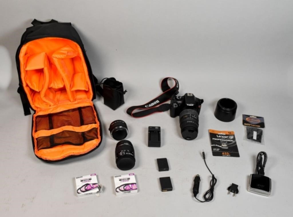 CANON EOS REBEL T3 WITH LENSES