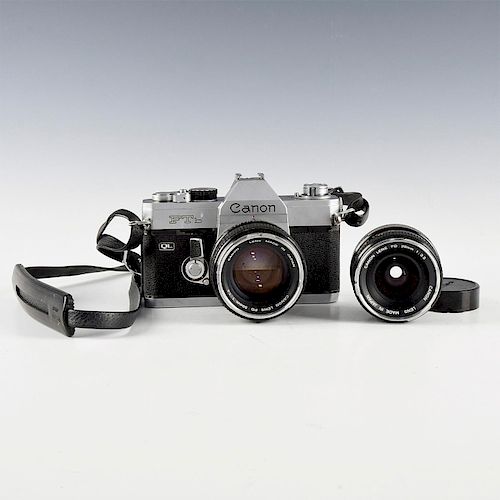 CANON FT B QL SLR WITH TWO LENSESFD