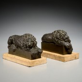 CANOVA (AFTER), PAIR BRONZES,