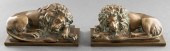 CANOVA BRONZE LION SCULPTURES,