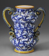 Cantagalli Majolica Vase Flore