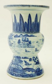 CANTON BALUSTER VASE, 19TH CEN