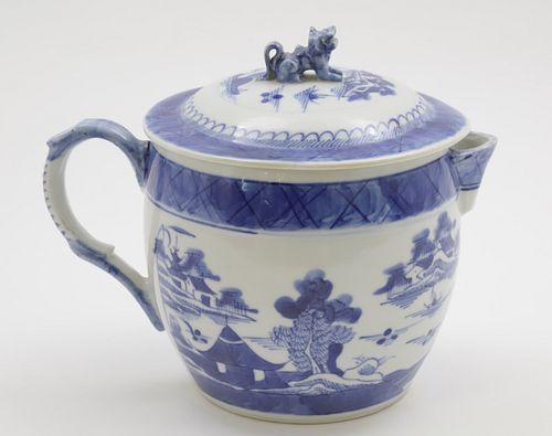 CANTON BARREL CIDER JUG, 19TH