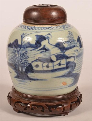 CANTON BLUE AND WHITE ORIENTAL