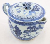 CANTON BLUE AND WHITE PORCELAI