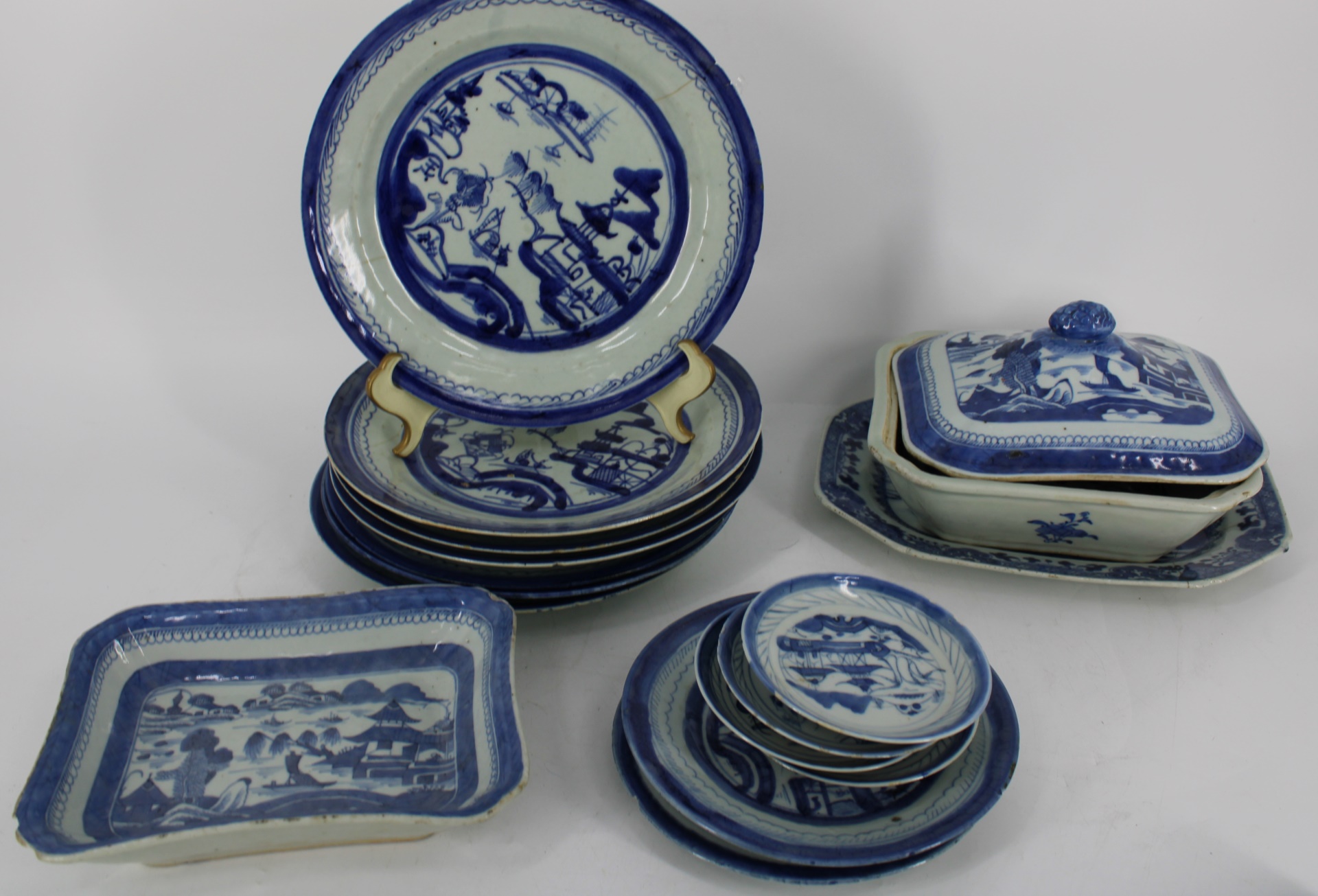 CANTON BLUE & WHITE PORCELAIN