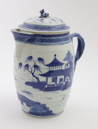 CANTON CIDER JUG, LATE 18TH