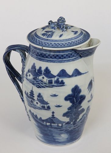 CANTON CIDER JUG, LATE 18TH