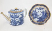 CANTON CLOBBERED TEAPOT AND UN