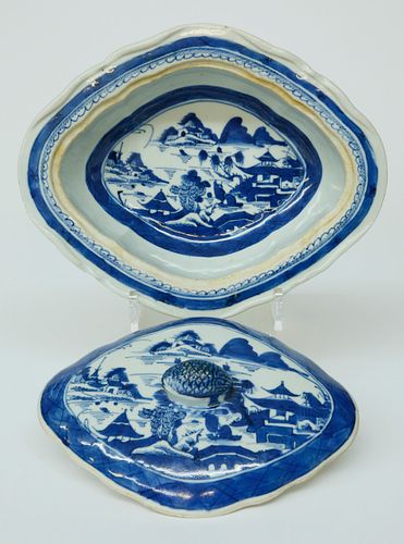 CANTON COVERED VEGETABLE DISH, 19TH