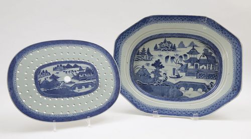 CANTON DEEP OBLONG MEAT PLATTER AND