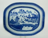 CANTON DEEP OBLONG PLATTER, 19