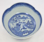 CANTON FOUR-LOBED BOWL, 19TH C