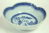 CANTON FOUR-LOBED BOWL, 19TH C