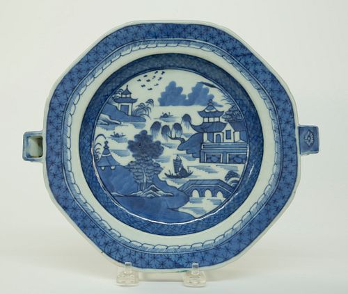 CANTON HOT WATER PLATE, 19TH