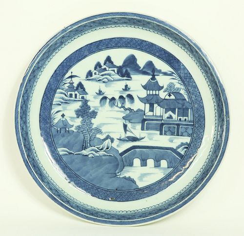 CANTON PIE PLATE, 19TH