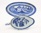 CANTON PORCELAIN EEL DISH AND