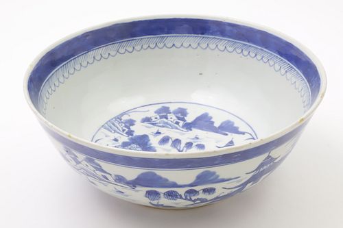CANTON PUNCH BOWL, 19TH