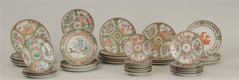 CANTON ROSE MEDALLION PORCELAIN