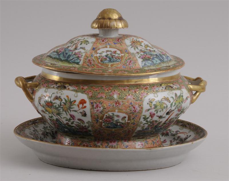 CANTON ROSE MEDALLION PORCELAIN